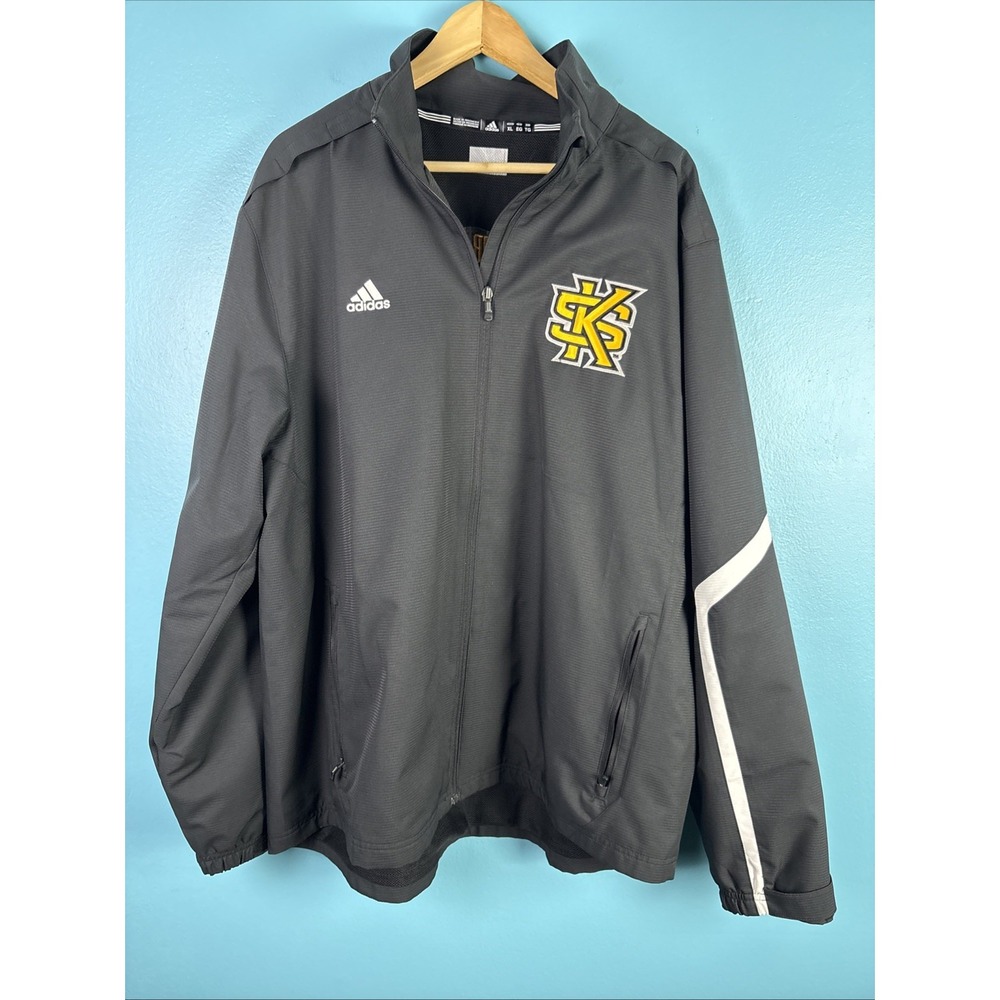 Adidas Kennesaw State University Owls XL Full Zip Black Jacket Stitched Football